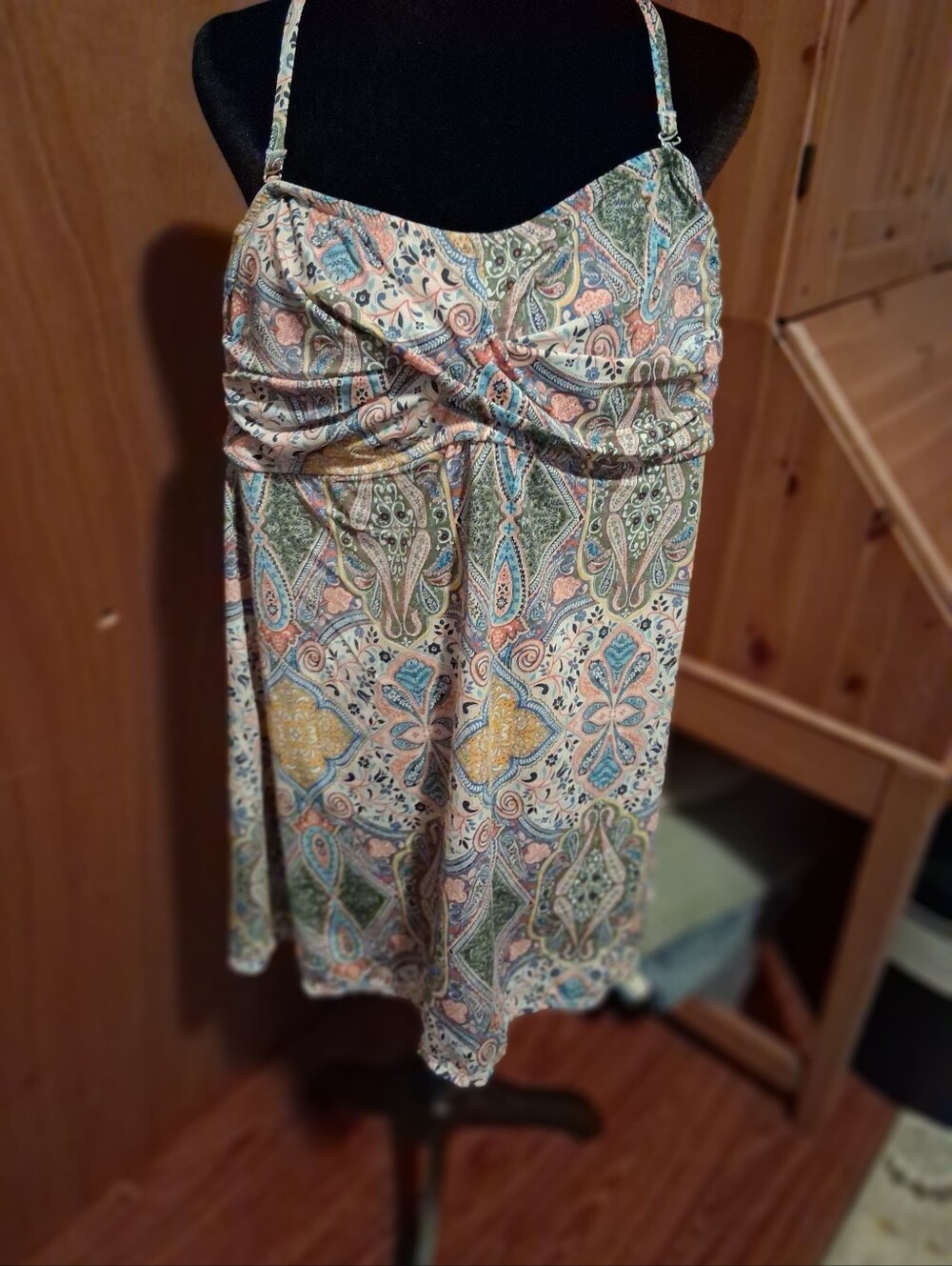 New, Never Worn Garnet Hill Peach Lined Floral Swimwear